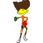 Boxing cartoon character
